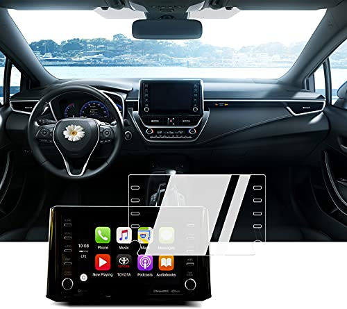 BIXUAN 8 zoll Displayschutzfolie kompatibel mit Toyota Corolla E210 2019 2020 2021 Yaris Cross 2020-2024 GPS Navi Folie Navigation Schutzfolie Transparent 9H Gehärtetes Glas Schutz Anti Fingerabdruck