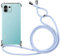 Pnakqil Funda con Cuerda para Xiaomi Mi 11 Lite 6.55 Carcasa Transparente Suave TPU Silicona Case con Morado Colgante Cordon Colgar Collar Correa de Cuello Cadena Cordón para Xiaomi 11 Lite Fundas