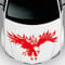 Auto Motorhaube Aufkleber,MoreChoice Kreative Persönlichkeit Adler Stil Aufkleber Wasserdichter Körper Aufkleber Motorhaube Selbstklebender Aufkleber Auto Styling Modifizierte Dekoration,Rot