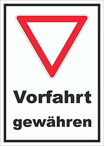 HB-Druck Schild Vorfahrt gewähren A6 (105x148mm)