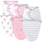 LAT LEE AND TOWN 3 Pack Pucksack Baby 0-6 Monate Baby Decke Pucktuch Babyschlafsack Neugeborene Swaddle Decke aus 100% Bio-Baumwolle