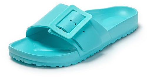 JOMIX Ciabatte Donna Estive Comode Pantofole Mare Donna di Gomma Morbide e Antiscivolo Adatto per Indossare la Spiaggia Piscina a Casa SD2002 (Blu, 41)