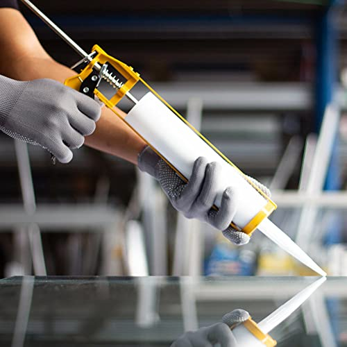dedeco Montage-Set Anbringen von Acrylglas Rückwänden Acryl Kunststoff Wandpaneele, 2x Acrylkleber 290ml (glasklar), 1x Silikon 310ml (transparent), 5x Abstandshalter