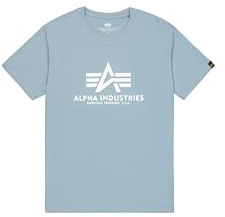 Alpha Industries Herren Basic T-Shirt, Greyblue, M