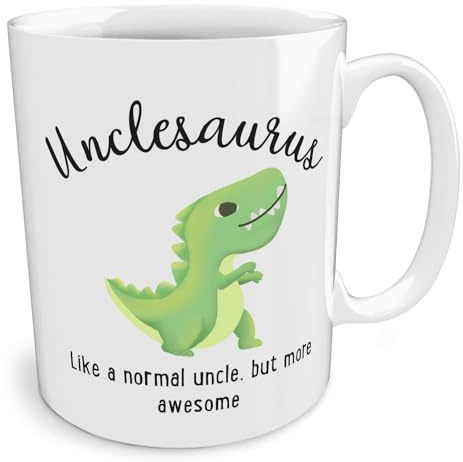 Black Raven Design - Unclesaurus More Awesome - Funny Dinosaur Uncle, Ceramic Mug, 11fl oz