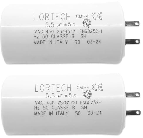 lot de 2 condensateurs 5,5 μF pour volet roulant toutes marques - couple moteur 20Nm - fabriqué en Italie