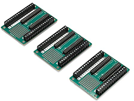Arduino Nano Screw Terminal Adapter (3-Boards-Pack) [ASX00037-3P] - Packung mit 3 Schraubklemmenadaptern f�r Nano-Boards, ideal f�r robuste Verbindungen und elektronische Projekte