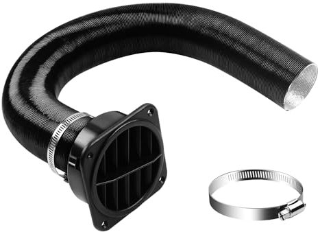 HOIIME Tuyau de chauffage diesel de 60 mm pour conduit d'air chaud de voiture pour Webasto Eberspacher, tuyau d'entrée d'air, conduit de chauffage en feuille d'aluminium