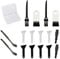 Black Scrapers and White Scrapers,Gristor Brushes and Spoons Kit with Cleaning Tools for Herb Grinder (Black+White Scrapers)