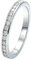 Ayoiow Bandring Damen, Ring Weißgold 585 Damen mit Rund Natürlicher Diamant 0.015ct Ringe Weiß Größe 67 (21.3)