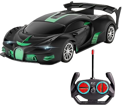 Lotvic Ferngesteuertes Auto Kinder, 1/32 Hochgeschwindigkeits RC Auto Spielzeug, 2.4 GHz Spielzeugautos, für Jungen Mädchen ab 3 4 5 6 7 8 9 Jahre RC Car mit Scheinwerfer (Rot) (Schwarz)