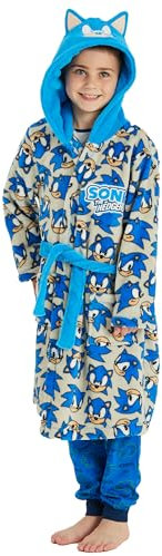 Sonic The Hedgehog Boys Dressing Gown Robe Patterned (Sonic, Patterned, 4-5 Years)