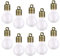 Lot de 10 mini fioles vides en verre transparent avec pendentifs, Alliage