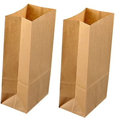 ABOOFAN 50 Stück braune Papiertüten Partytüten einwegaschenbescher einweg-gebäckschachteln Lebensmitteltüten aus Papier Geschenktüten aus Kraftpapier Glasur Brotbeutel Geschenktasche