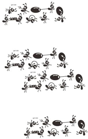 TOYANDONA Wandaufkleber Ameisen 4 Blätter Ameisen Bewegen Aufkleber Dekoration Kinderzimmerdekoration Ameise Wanddekoration Ameise Wandtattoo Fenster Kühlschrankdekor Wandaufkleber Karikatur Pvc 3d