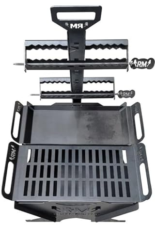 Parrilla asador argentina resistente fabricada en Argentina - Parrilla Argentina Premium - Parrilla Asado - Totalmente desmontada. Sor pampa grill (Estaca adicional + parrilla vegetal)