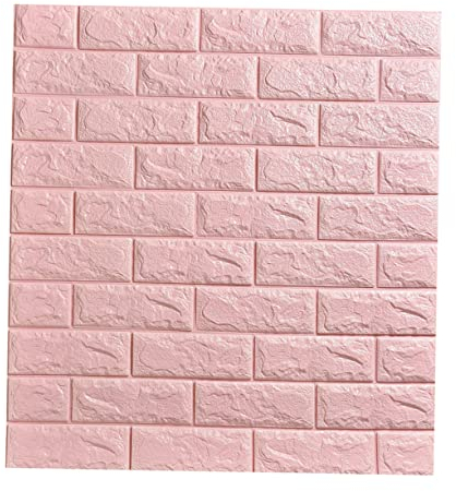 Veemoon Wandtattoo aus Backstein Dekoration Wand Dekoration Wandpaneele aus Backstein Wandtattoos für Wohnkultur wandaufkleber selbstklebend Wandkunst wasserdicht Wandgemälde 3d Rosa