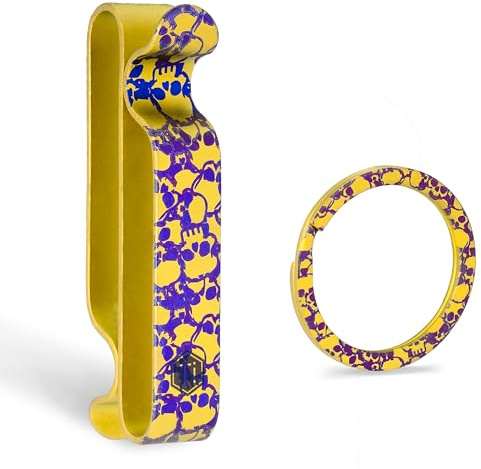KeyUnity KM00 Clip ceinture Porte-clés, Titane Porte-clés double face, EDC Keychain avec Clip à fermeture rapide, Anneaux amovibles pour clés Mousqueton Accessoires