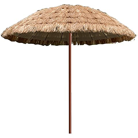 MaGiLL Sombrilla, Sombrilla A Prueba De Paja, Sombrilla De Jardín Impermeable, Sombrilla para Exteriores, Sin Base, con Ventilador Plegable