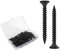 BOUMVID Vis Placo à Fixation Rapide M3.5 x 35 mm, 200 Pièces Vis Phosphatées Pour Plaque de Plâtre Sur Profilé en Acier Pour Cloisons Sèches, Vis Noires Tête en Trompette Pour Cloisons Sèches