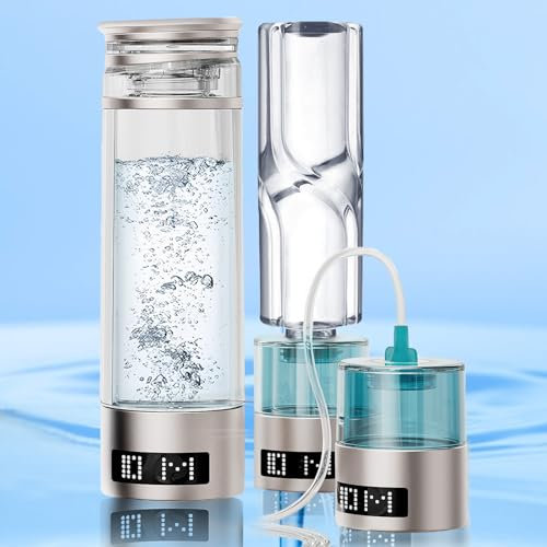 SAFGNPS Premium Hydrogen Water Bottle 3-in-1, Portable Hydrogen Water Bottle Generator Improve Water in 5-10 Minutes-3000-6000ppb, Ion Bottles Hydrogen Water Ionizer Material is Food Grade Tritan