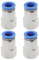 EMSea 4 Pièces Adaptateur de Connecteur Pneumatique à Filetage Femelle Tube de 8mm OD X 1/8 NPT Adaptateur de Raccords d'air à Poussée Droite