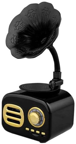 CHANGLKJ Altoparlante Bluetooth Stile Grammofono, Lettore Bluetooth retrò Vintage, Effetto Sonoro Hi-Fi E Scheda TF di Supporto, Batteria Integrata da 1200 mAh, Design retrò alla Moda, per Famiglie