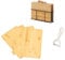 Bamboo Cutting Board for Fish, Meats & Vegetables - Set with 4 Boards & Stand for Countertop