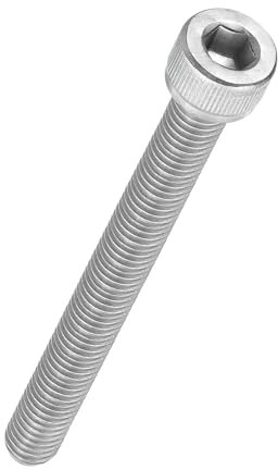 Kozelo 5pcs Tornillos de Cabeza Hexagonal - [M8-1.25 x 80mm] Acero Inoxidable 304 Totalmente Roscado Allen Tornillo para Motor Eléctrico Ventilador Impresión 3D Reparación, Plateado