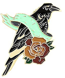 Générique Pour Broche Femmes Femmes Broche Tendance Noir Plume Corbeau Frolic Mode Vêtements Intéressant Broche Pour Pour Perles Broche (2-A, One Size)