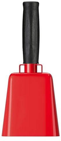 Kuhglocke aus Stahl, 20,3 cm, mit Griff, Geräuschmacher, Kuhglocke, laute Handrufglocke für Sportveranstaltungen, Fußball, Hockey, Baseball, Basketball, Spiele, Party, Konzert, Abschlussfeiern,