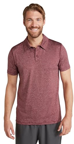 Mountain Warehouse Agra Herren-Polo-T-Shirt mit Streifen - T-Shirt mit UV-Schutz, schweißableitendes Herbst Winteroberteil, leichtes, Freizeit-T-Shirt - Zum Wandern im Herbst Burgund 3X-Large