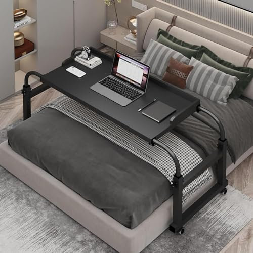 Verstellbarer Rolltisch für Doppelbett, Doppelbett, Queen-Size-Bett, King-Size-Bett, Schreibtisch, Computer-Arbeitsplatz, höhenverstellbarer medizinischer Tisch