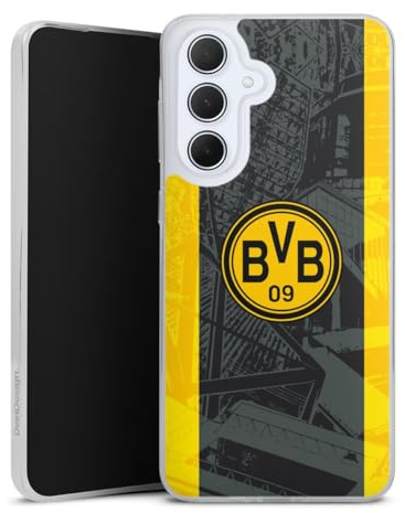 Slim Case kompatibel mit Samsung Galaxy A 36 5G Silikon Handyhülle transparent Hülle extra dünn Borussia Dortmund BVB Stadion