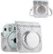 HIYQIN Amazing Silver Camera Case for Fujifilm Instax Mini 12/11 Instant Camera, for Instax Mini 12 Case Bag Girls Boys Fashion Camera Case with Shoulder Strap - Silver