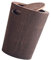 Gralara Poubelle en Bois avec Couvercle, Corbeille à Déchets avec Poignée Latérale, Poubelle d'Ordures Ménagères pour Salle de Bain, Salon, Chambre, Bureau, Noyer Foncé