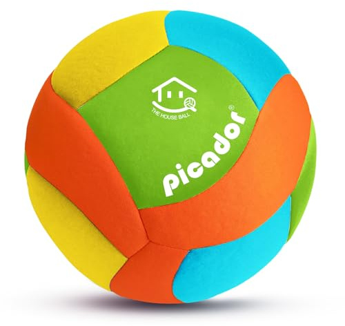 PP PICADOR Soft Indoor Volleyball - Soft and Safe Indoor Volleyballs for Practicing Inside House and Yard, Silent Volleyball with Pump for All Ages