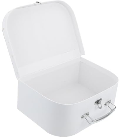 TOYZFRIENDY Weißer Verpackungskarton als Kleine Aufbewahrungsbox aus Papier und Legierung mit Modischem Design und Langer Nutzungsdauer für Geburtstagsfeier und Schreibwarenaufbewahrung