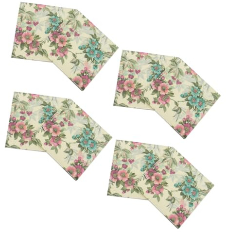 HEMOTON Einwegservietten Kreative Muster aus Papier Premium Qualität 40 Stück Papierservietten mit Blumenmuster für Partys und