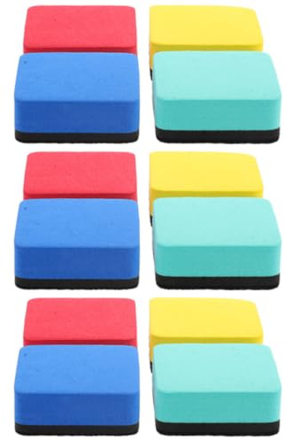 Effaceur Magnétique à Sec Portable pour Tableau Blanc 12 Pcs Eva
