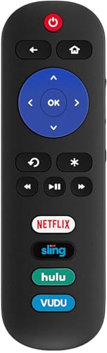 RC280 Replacement Remote Applicable for TCL Roku TV with Netflix Sling Hulu Vudu Key 55UP120 32S4610R 50FS3750 32FS3700 32FS4610R 32S800 32S850 32S3850 48FS3700 55FS3700 65S405 43S405 49S405 40S3800