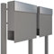 Briefkastenanlage mit Zeitungsfach, Design Briefkasten Manhattan for Two Grau Metallic/Edelstahl - Bravios