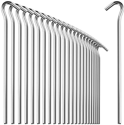 com-four® 24x Zelt-Heringe aus Stahl 23cm x Ø 7mm - Heavy-Duty - extra Dicke Erdnägel für Camping, Outdoor, Zelten, Angeln und Festivals - für normalen und harten Boden, besonders robuste Heringe