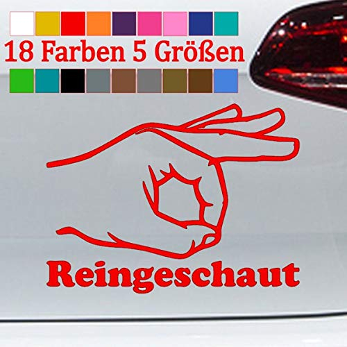 Reingeschaut Aufkleber Golf GTI Circle Game Hand Fun Sticker 18 Farben 5 Größen