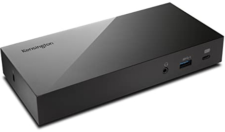 Kensington SD4800P Universal USB-C Triple Video Dockingstation mit 60 W PD, DP/HDMI, Windows, 60 W, USB Typ C, 6 x USB Ports, 4 x USB 3.0, Netzwerk (RJ-45), HDMI, DisplayPort, Kabel