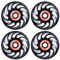 Rollerex Phaser Skateboard-Räder, 92A, 54 mm, Stahl, Schwarz (mit Kugellagern, Distanzscheiben und Unterlegscheiben), 54 mm