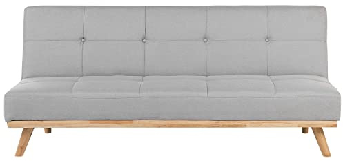 Schlafsofa Polsterbezug in Hellgrau modernes Sofa mit Schlaffunktion Couch Froya