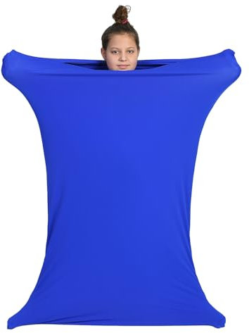 Sensory Owl Calcetín de Cuerpo Entero - TDAH - Autismo Estrés y Ansiedad Aliviar - Estimulación de Presión Profunda - Juguete de Terapia de Ejercicio Sensorial - Azul, Talla XXL