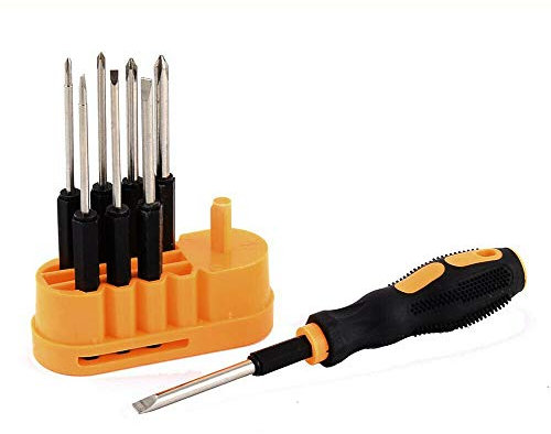 BE-TOOL Lot de 8 tournevis plats cruciformes de précision multifonctions avec lame interchangeable pour réparation générale