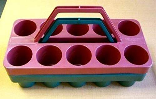15 Gläserträger für 10 Willi Becher 0,2-0,3 Kunststoff rot